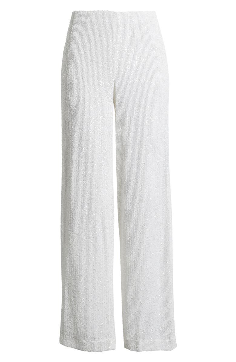 Anne Klein Hollywood Waist Sequin Wide Leg Pants, Alternate, color,