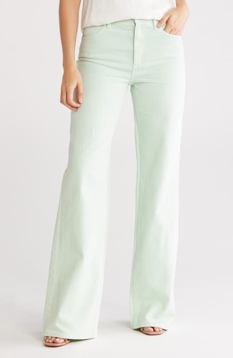 Weezy High Waist Wide Leg Jeans (Sea Spray)