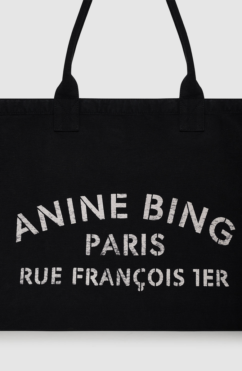 ANINE BING Leo Canvas Tote Bag, Alternate, color,