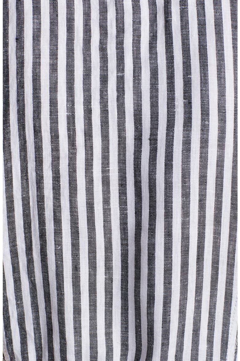 Tie Front Shirtdress, Alternate, color, WASHED WHITE/ BLACK STRIPE