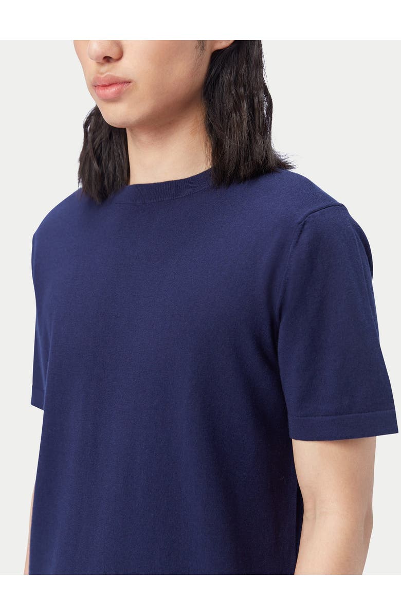 GOBI Mongolian Cashmere Cotton Silk Cashmere T-shirt, Alternate, color, Navy