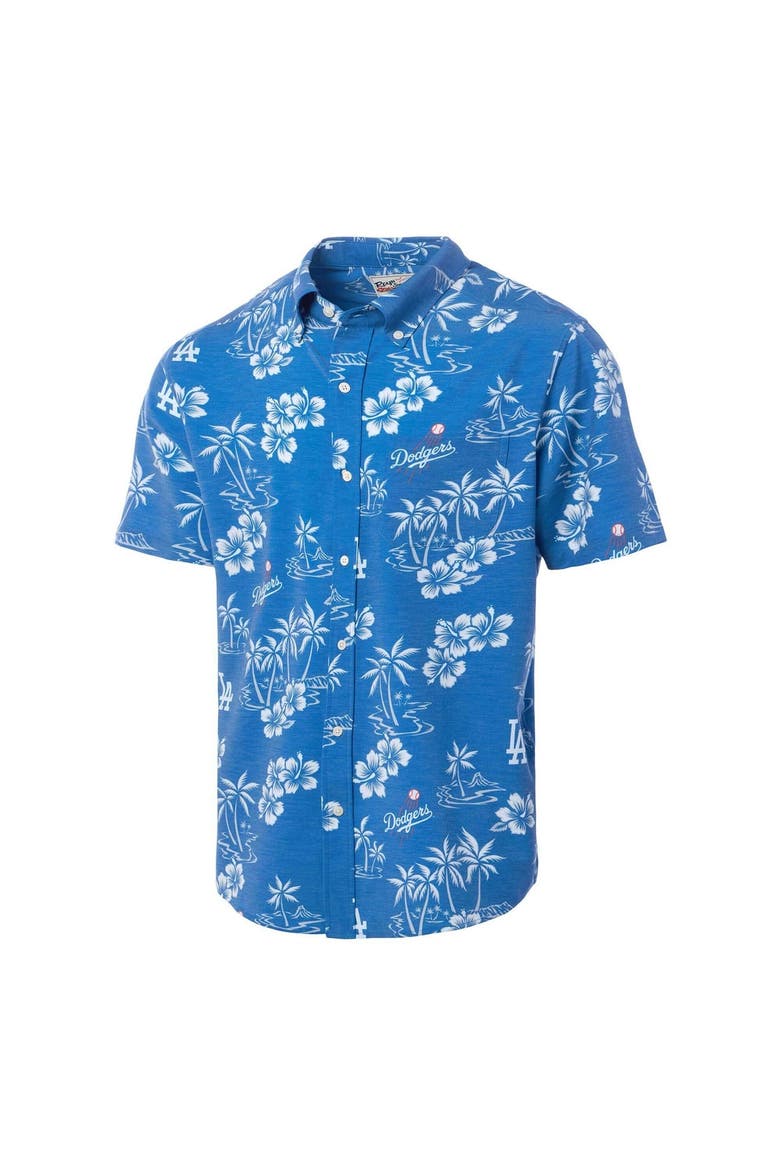 Men's Reyn Spooner Royal Los Angeles Dodgers Big & Tall Kekai Performance Tri-Blend Button-Down Shirt, Alternate, color, Royal