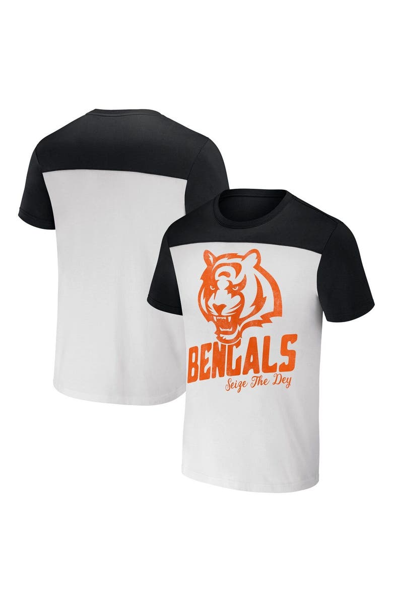 NFL X DARIUS RUCKER Men's NFL x Darius Rucker Collection by Fanatics Cream Cincinnati Bengals Colorblocked T-Shirt, Main, color, Cream
