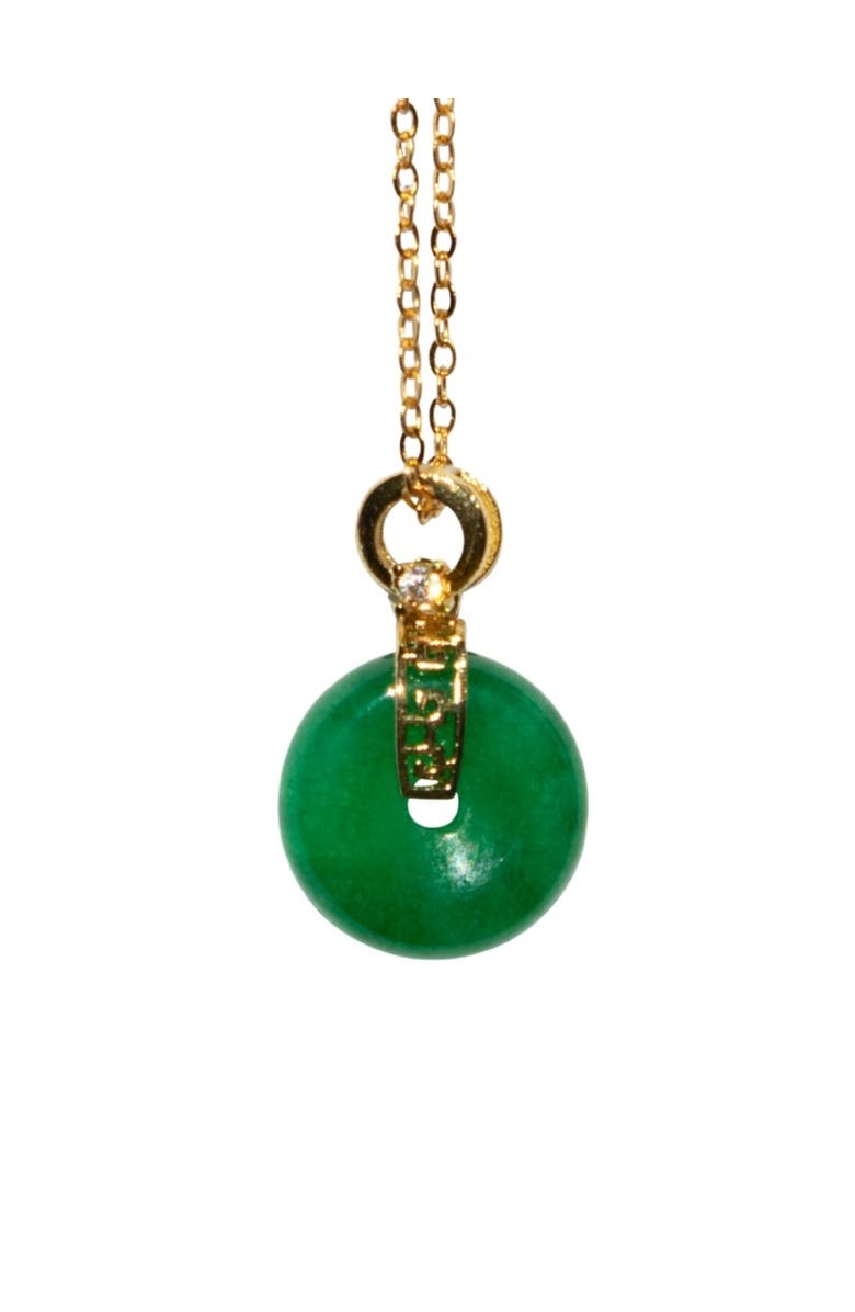 seree Donut Green jade pendant necklace, Main, color,