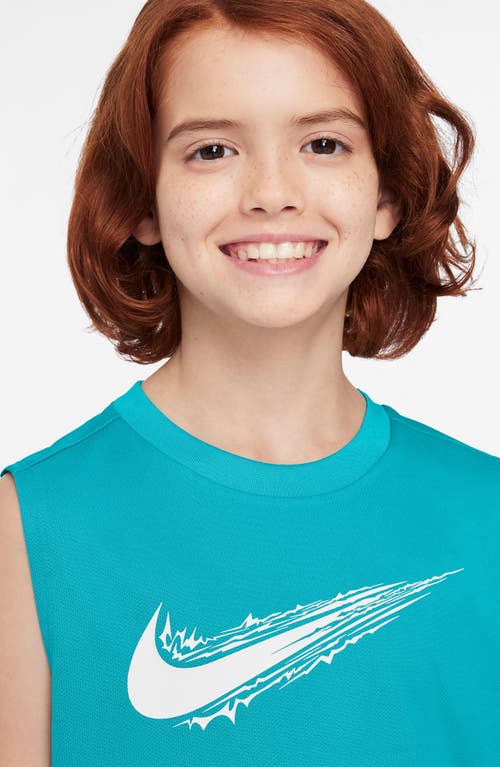 Nike Multi Big Kids' (boys') Dri-fit Sleeveless Shirt In Dusty Cactus/white