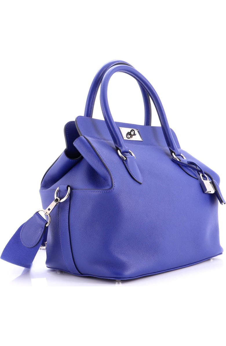 Pre-Owned Hermes Toolbox Bag Evercolor 26, Alternate, color, Bleu Electrique