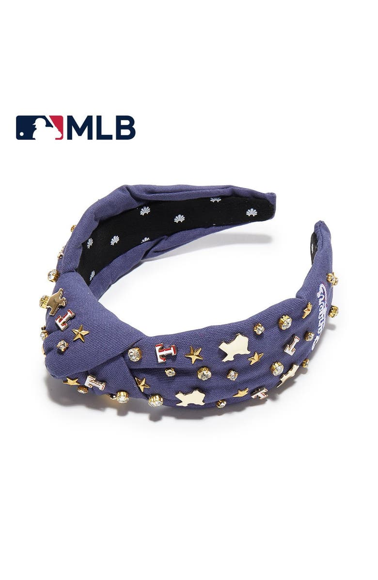 Lele Sadoughi MLB Texas Rangers Embellished Headband, Main, color, Navy 400