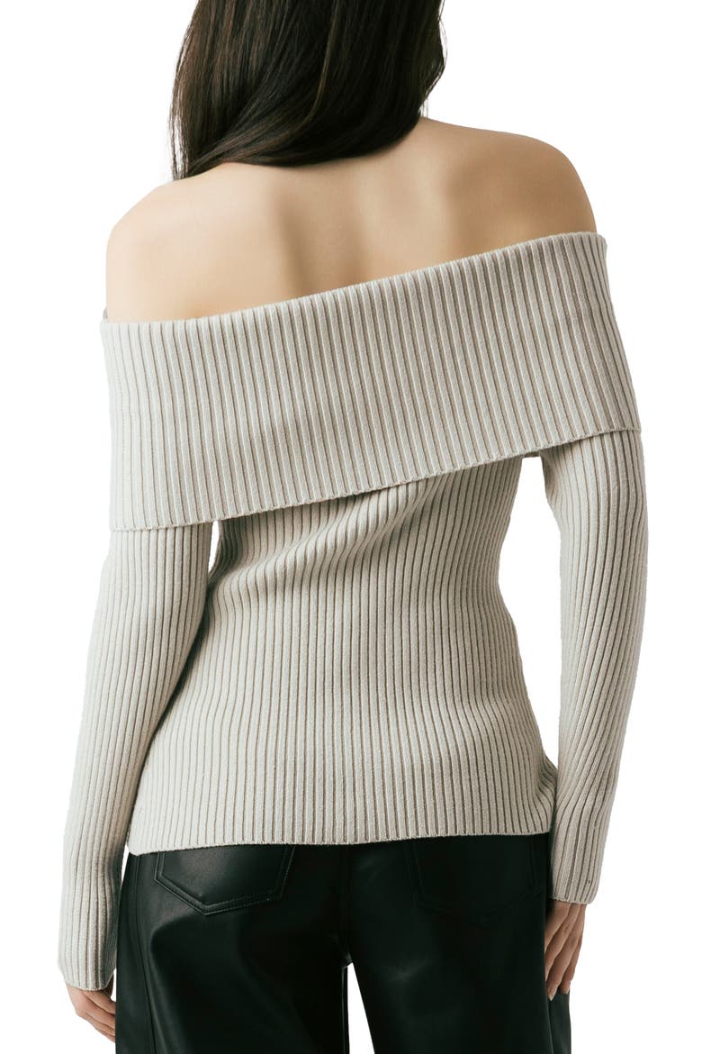 Off the Shoulder Rib Sweater, Alternate, color, IN THE CLEAR