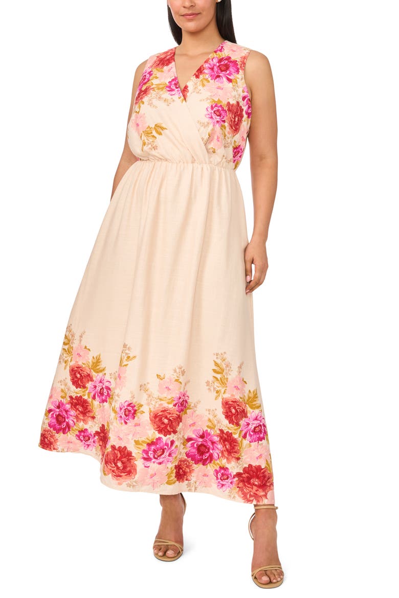 Cutout Tie Back Maxi Dress, Alternate, color, BUTTERCREAM