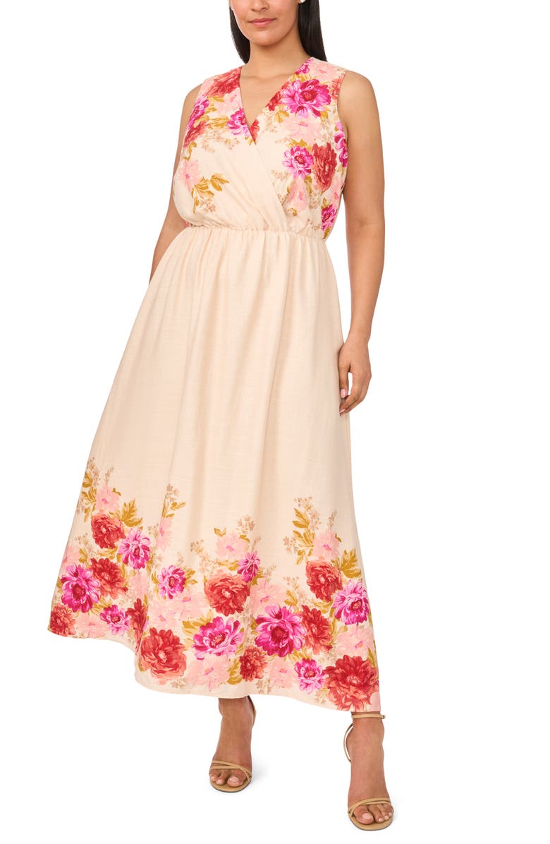 Halogen<sup>®</sup> Cutout Tie Back Maxi Dress, Main, color, Buttercream