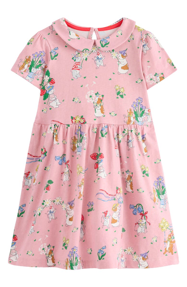 Mini Boden Kids' Meadow Print Cotton Jersey Dress, Main, color, 