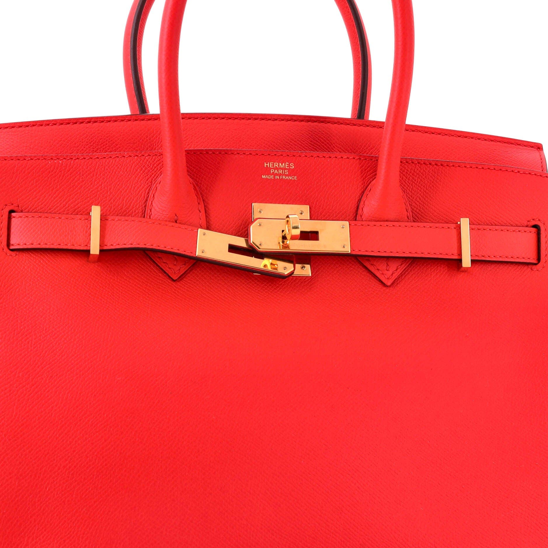 Birkin Handbag Red Epsom with Gold Hardware 30, Alternate, color, Red