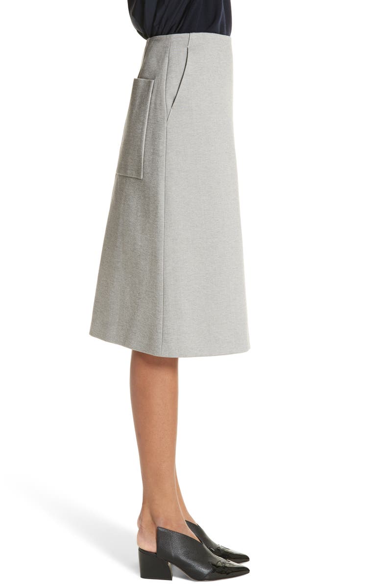 Tibi Bond Stretch Knit A-Line Skirt, Alternate, color, 