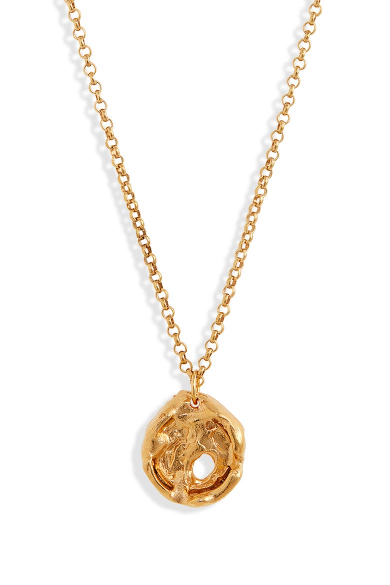 The Evening Shadow Pendant Necklace, Main, color, GOLD