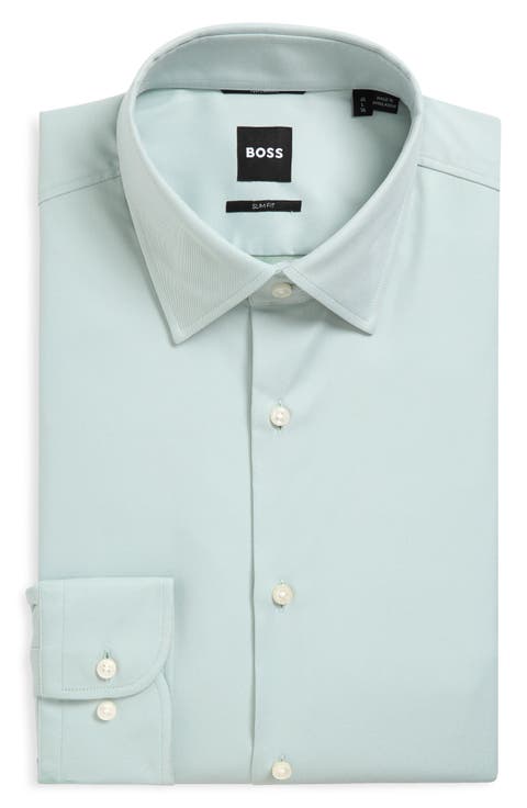 Hank Kent Slim Fit Performance Stretch Dress Shirt (Regular & Big)