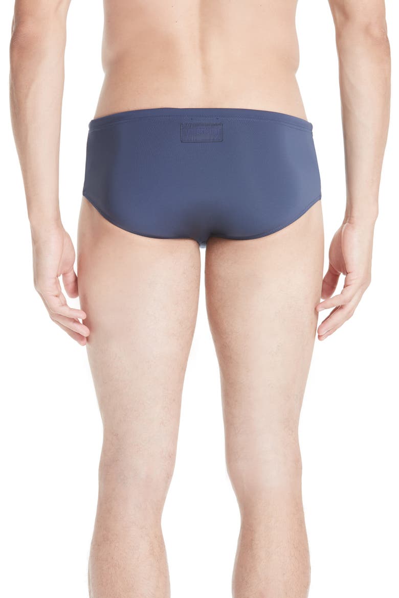 Men's Solid Fitted Swim Brief, Alternate, color, BLUE