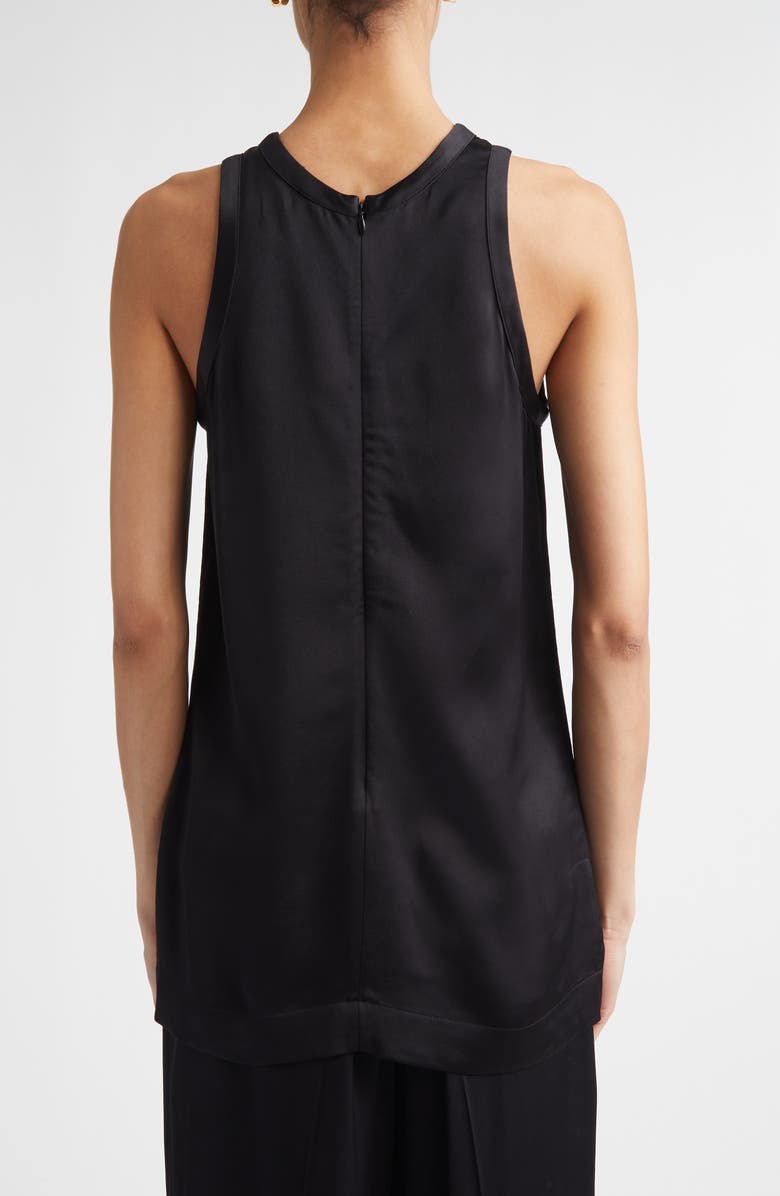 TOTEME Curved Satin Tank, Alternate, color, Black