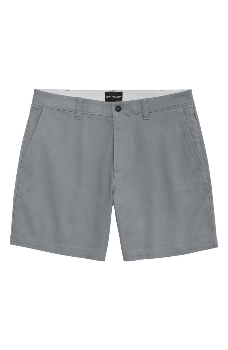 Mack Weldon Stretch Twill Chino Shorts, Main, color, Monument