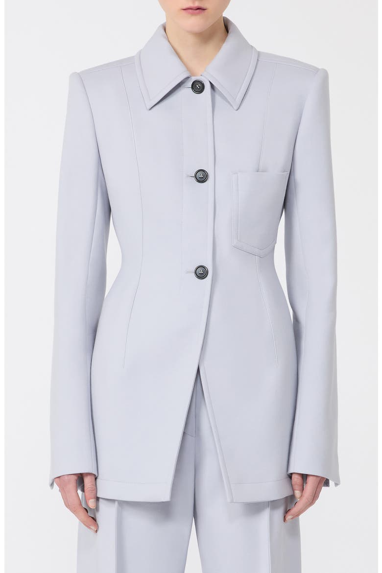 Ottelia Stretch Gabardine Cutaway Jacket, Main, color, MEDIUM GREY