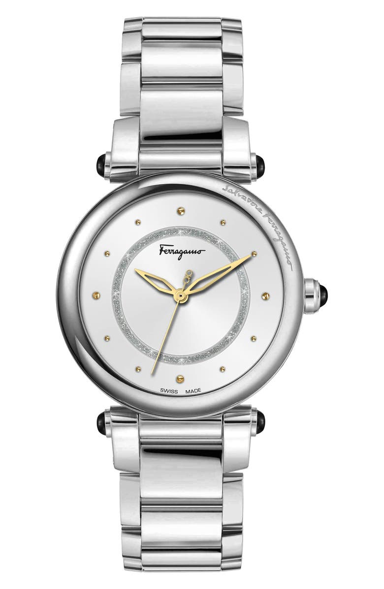 FERRAGAMO Idillio Quartz Bracelet Watch, 36mm, Main, color, 