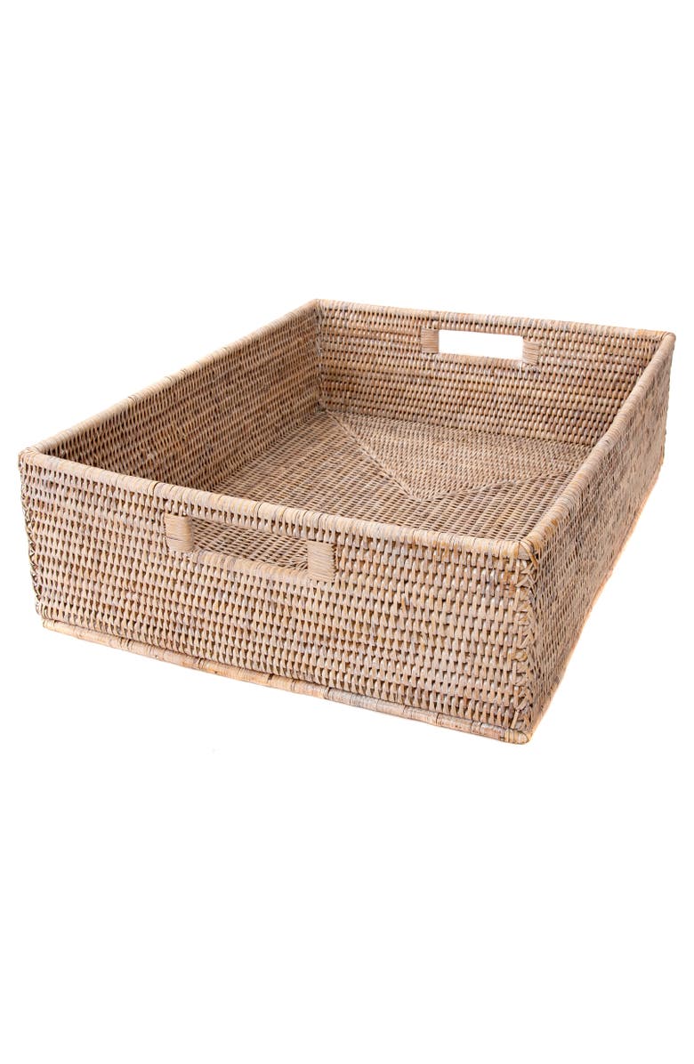 Artifacts Trading Company<sup>™</sup> Artifacts Rattan Rectangular Storage Basket, Alternate, color, White Wash