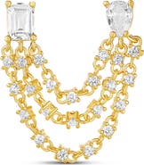 SHYMI 2-Stone Single Layered Chain Earring