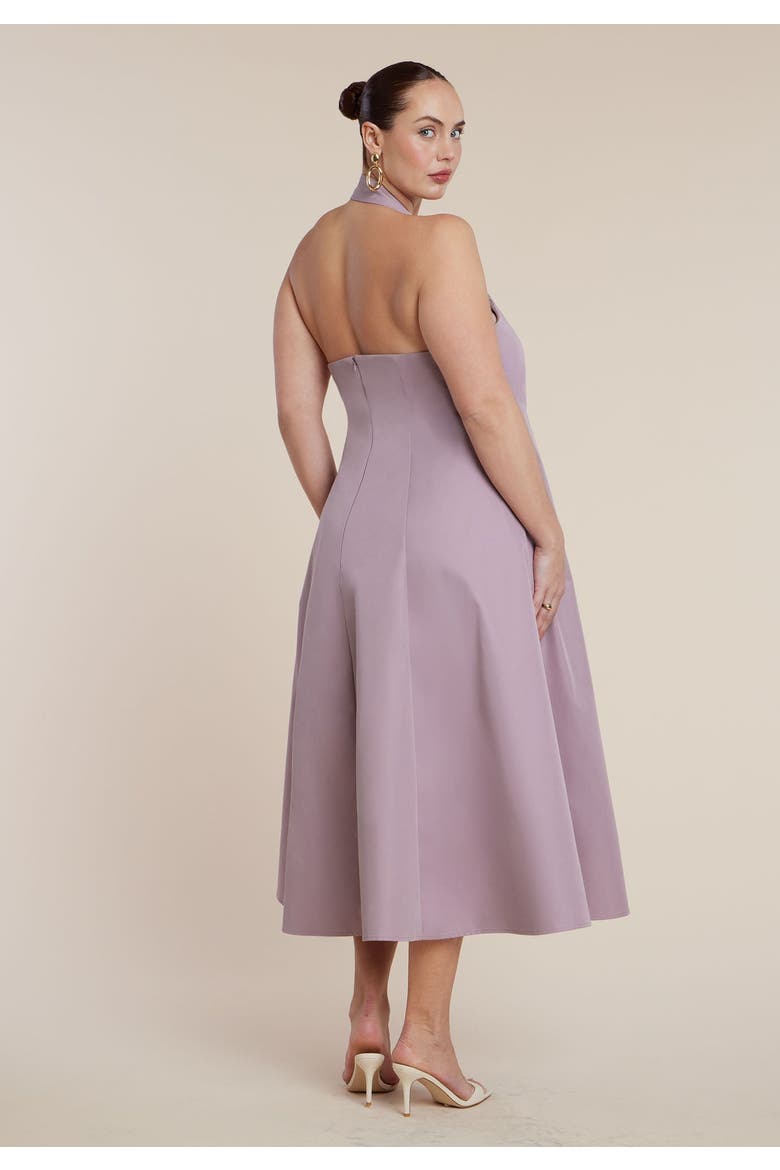 Buckle Neckline Maxi Dress, Alternate, color, ELDERBERRY