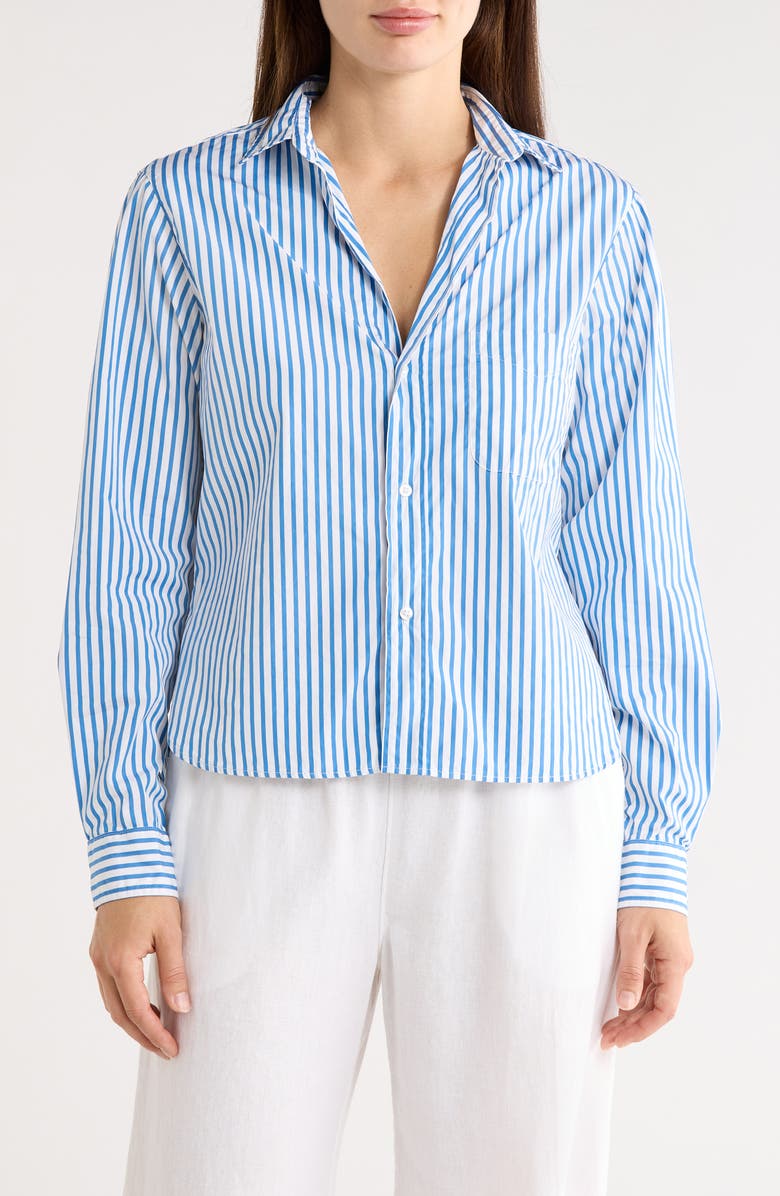 Frank & Eileen Cotton Button-Up Shirt, Main, color, Classic Blue White Stripe