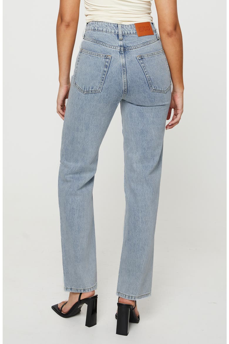 Holland Ripped High Waist Straight Leg Jeans, Alternate, color, BLUE