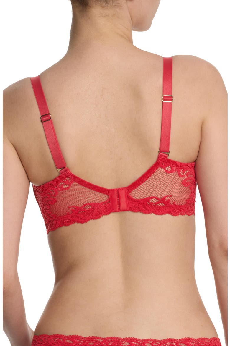 Feathers Full Figure Plunge T-Shirt Bra, Alternate, color, BONFIRE
