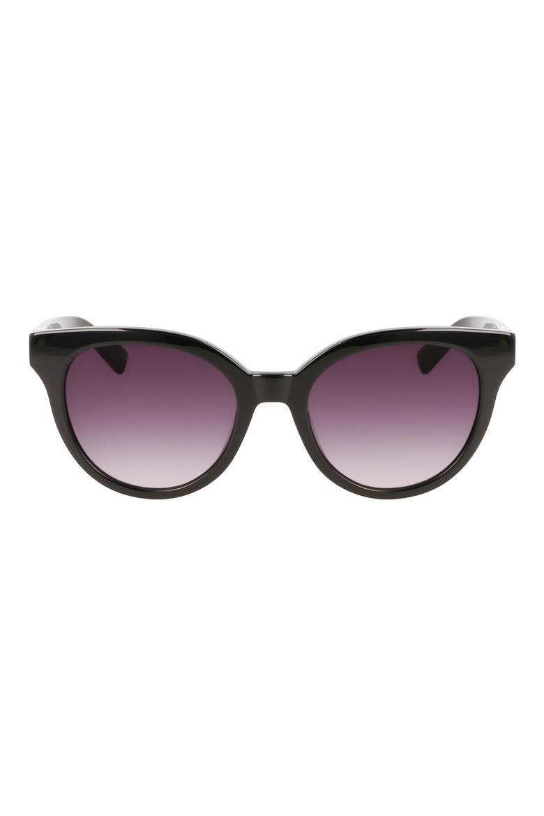 Le Pliage 53mm Gradient Round Sunglasses, Main, color, BLACK