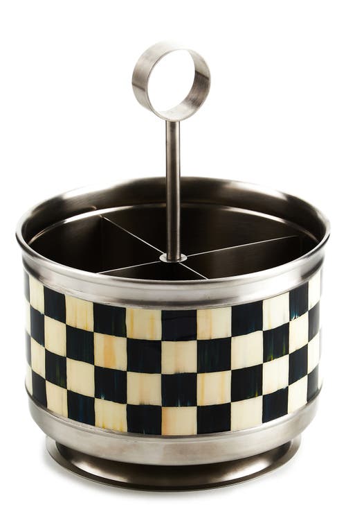 Mackenzie-childs Mackenzie Childs Courtly Check Supper Club Flatware Caddy