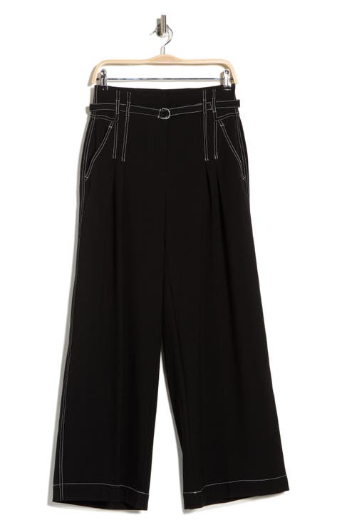 Topstitch Paperbag Pants