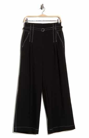 Adrianna Papell Topstitch Paperbag Pants