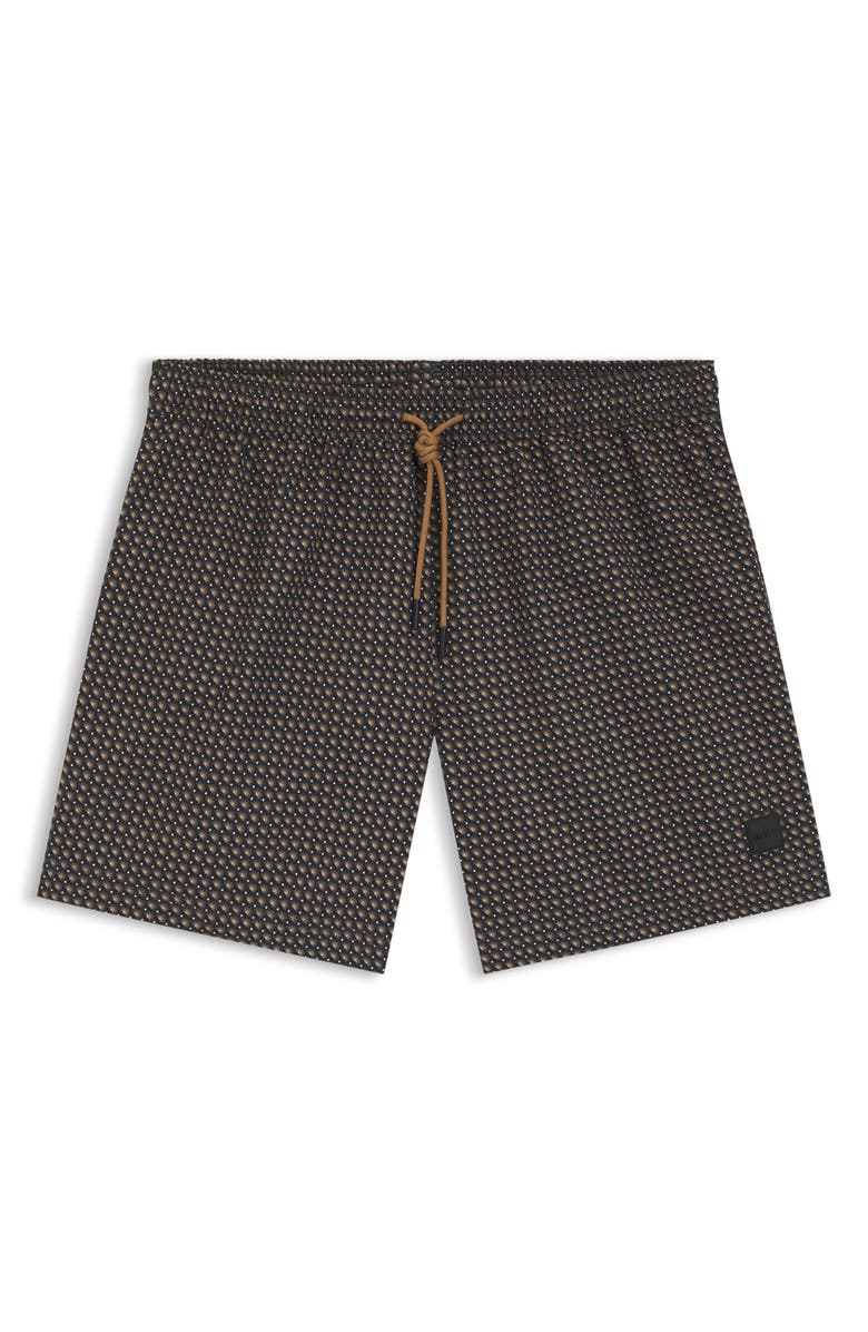 BOSS Vibe Swim Trunks, Alternate, color, Black