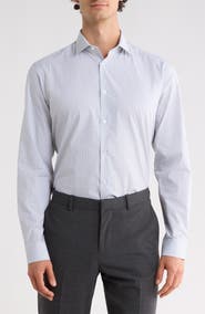 Calvin Klein Slim Fit Plaid Dress Shirt