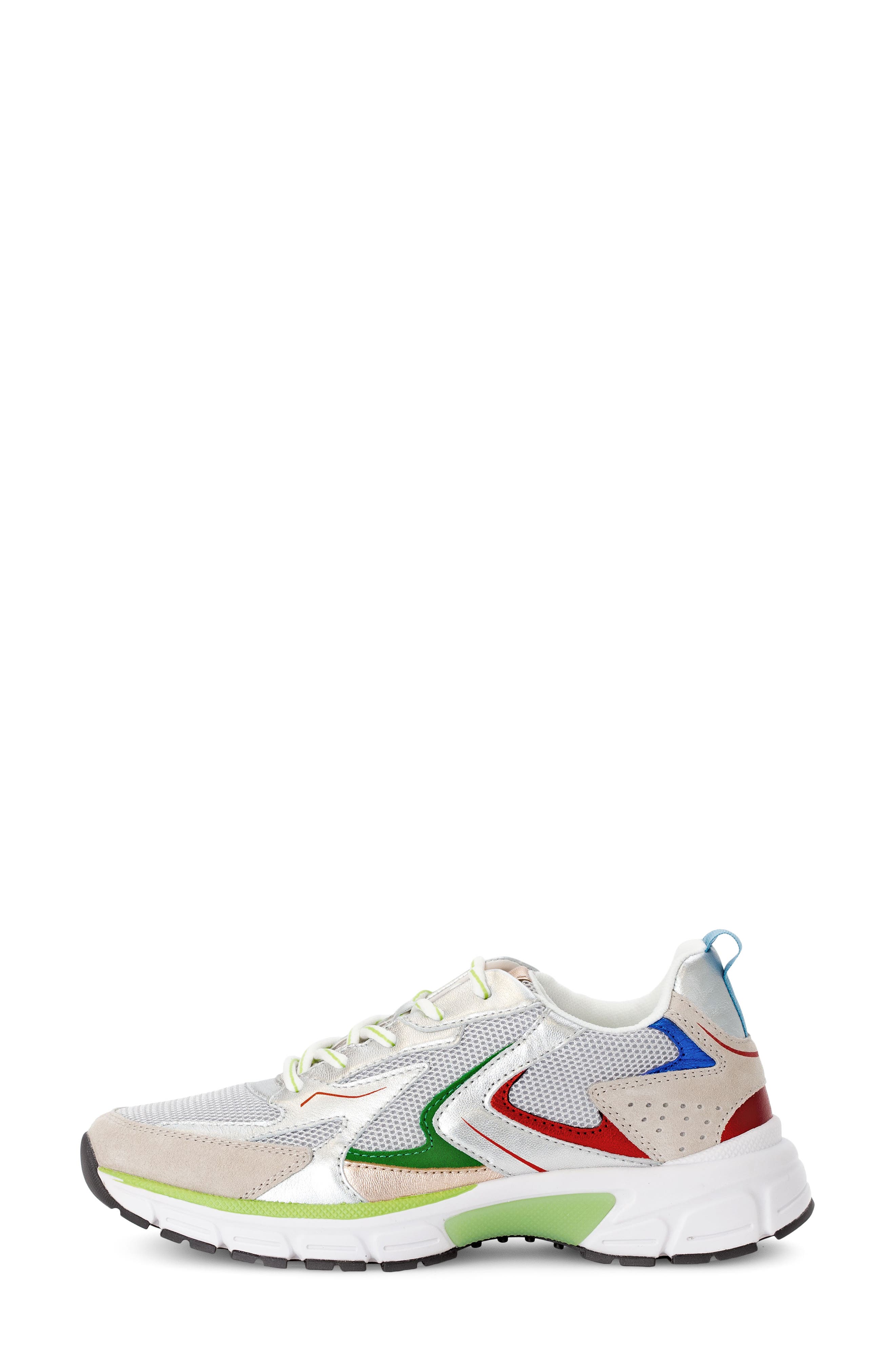 Gabor Lace-Up Sneaker, Alternate, color, Silver