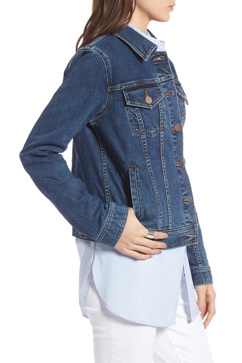 Classic Denim Jacket, Alternate, color, GRAVEL DUSK CLEAN