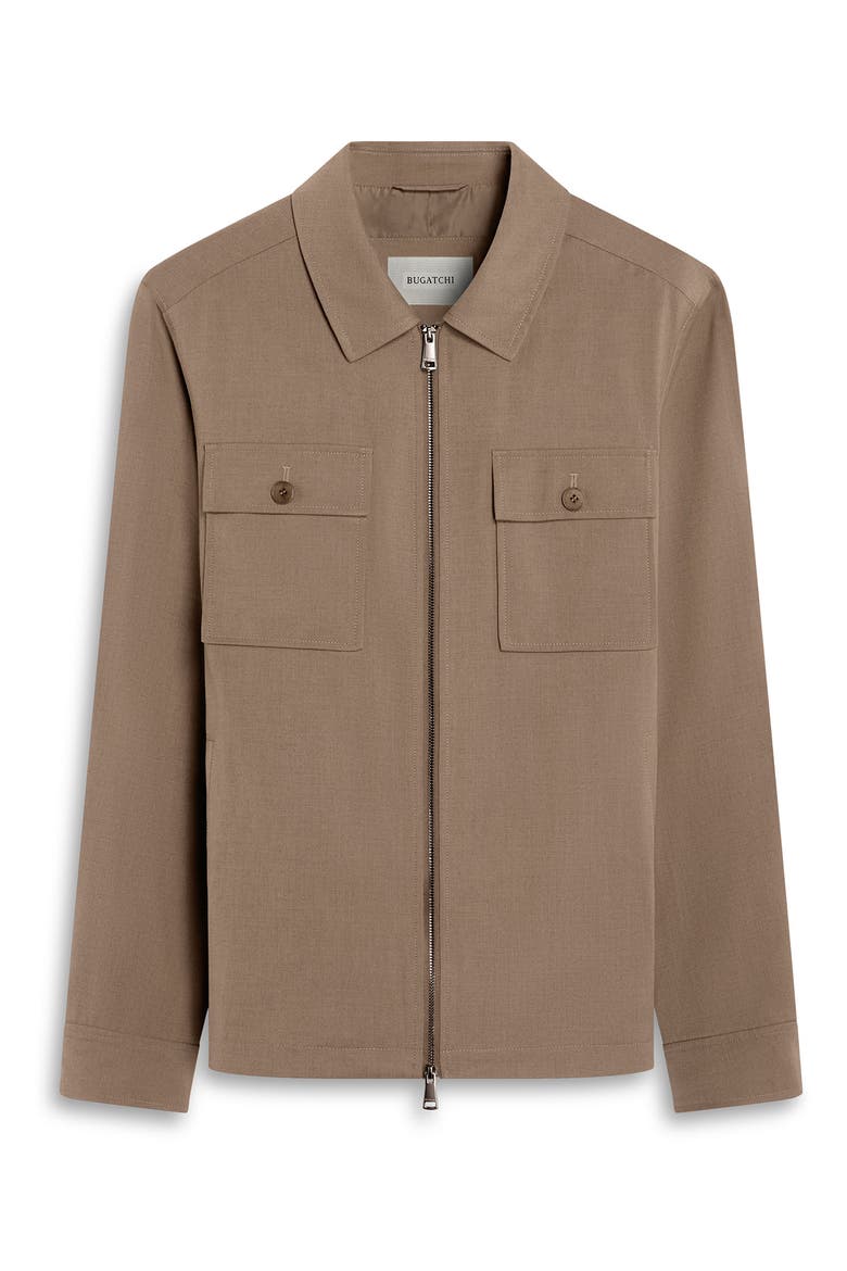 Travel Tech Shirt Jacket, Alternate, color, TOBACCO