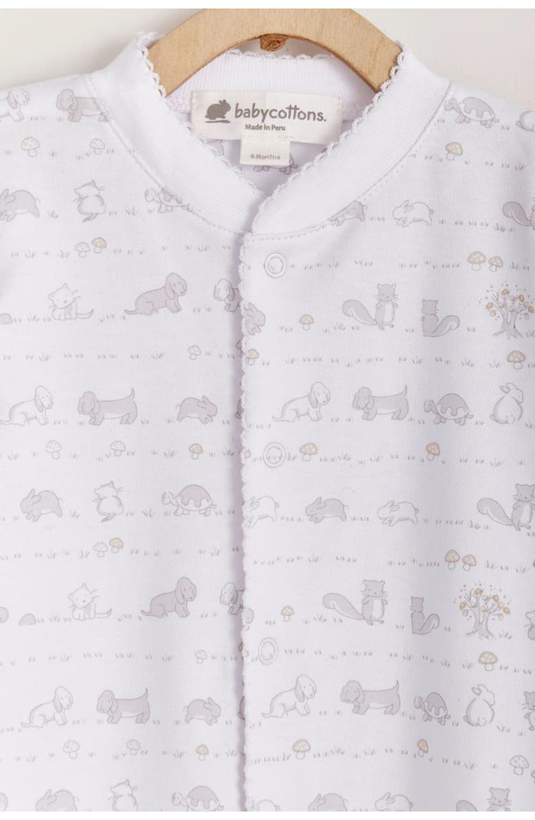 Babycottons Premium Peruvian Pima Cotton In The Woods Footie for Infant, Alternate, color, Grey