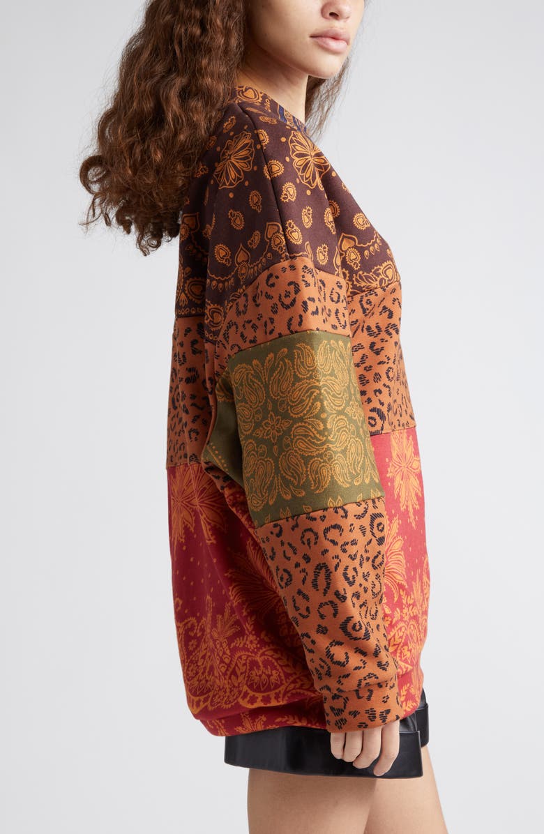 FARM Rio Bandana Dream Patchwork Sweatshirt, Alternate, color, 