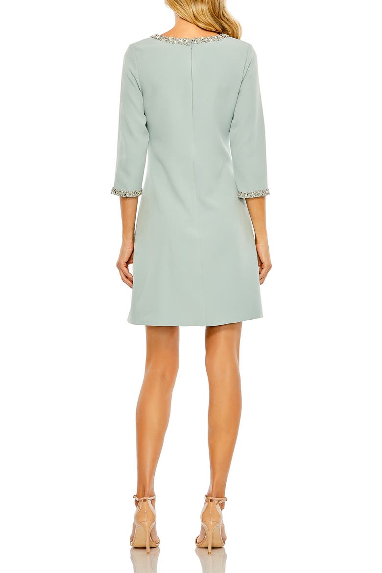 Women's Embellished A-Line Cocktail Dress, Alternate, color, Seafoam