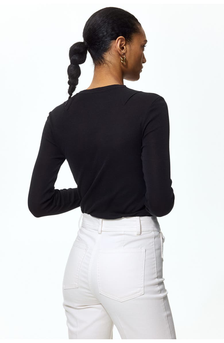 H&M Flared Ankle-length Trousers, Alternate, color, 