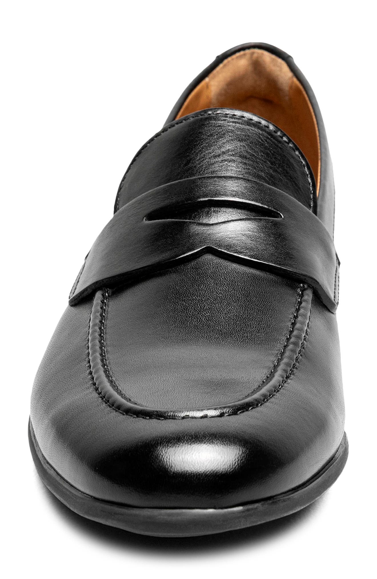 Florsheim Modena Moc Toe Penny Loafer, Alternate, color, Black