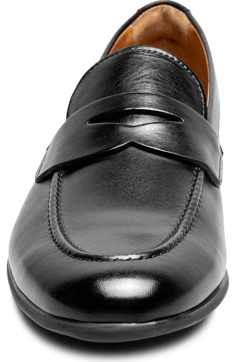 Florsheim Modena Moc Toe Penny Loafer, Alternate, color, Black