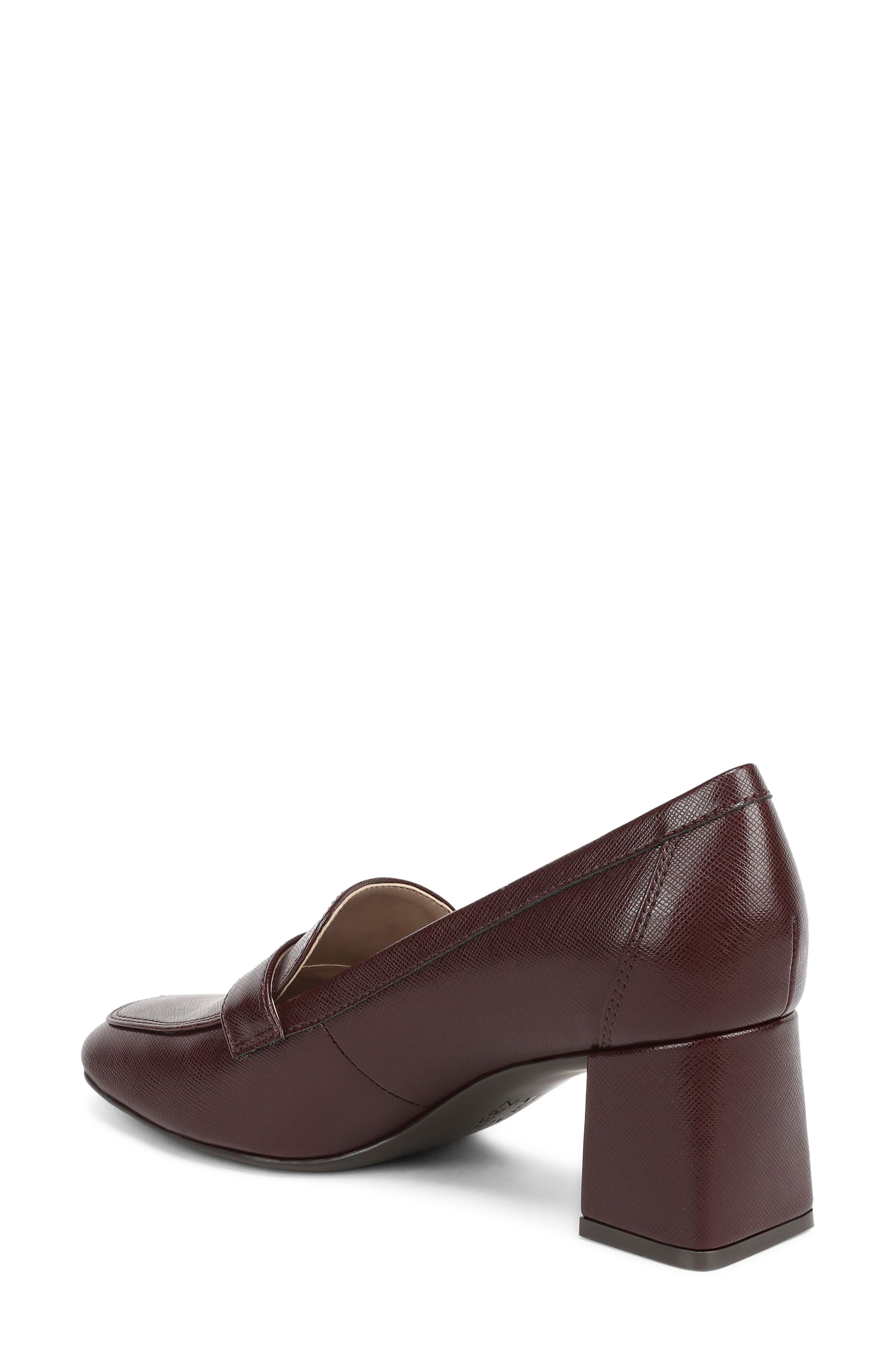 Davi Faux Leather Loafer Pump, Alternate, color, MERLOT RED FAUX LEATHER