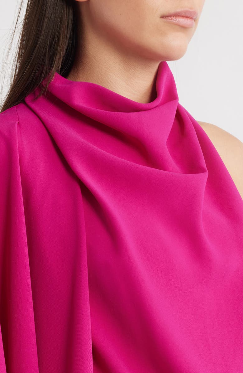 Acler Flintshire One-Shoulder Halter Gown, Alternate, color, Violet