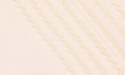 Muk Luks Embroidered Crew Socks In Ivory