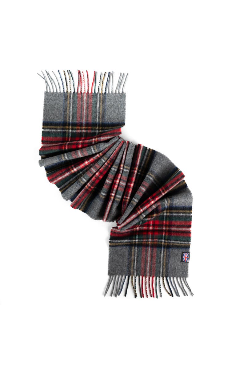 Prince of Scots Merino Lambswool Tartan Scarf, Alternate, color, Grey Stewart