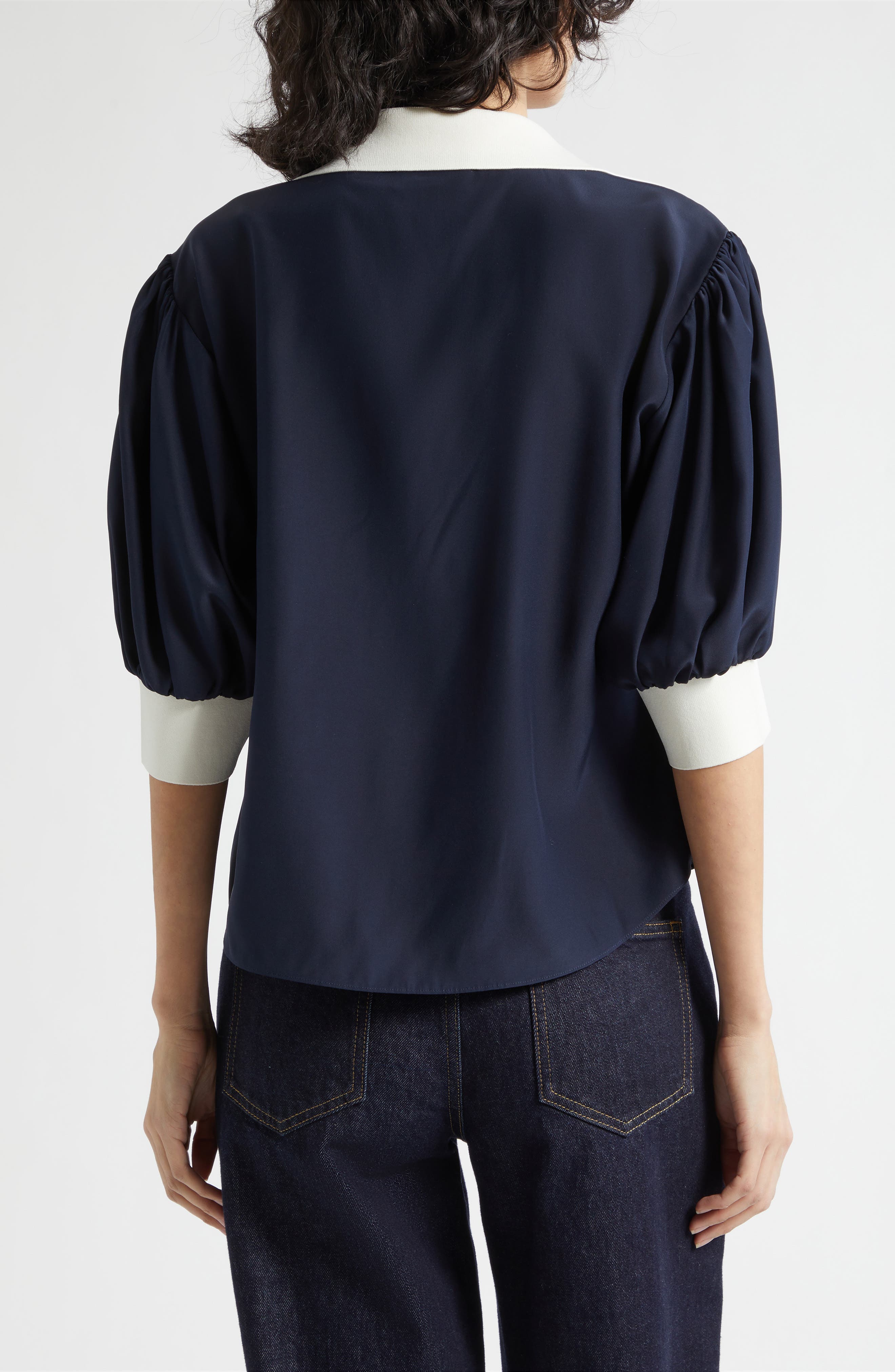 Weiley Silk Button-Up Shirt - image 4
